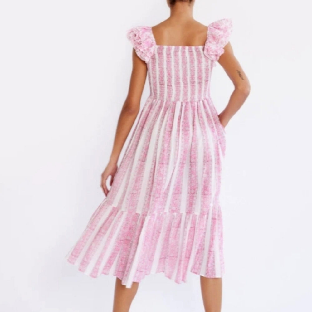 Mille Olympia Dress In Jaipur Stripe M - Picture 4 of 16